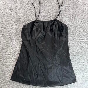Vanity fair Black pleated cami‎ top